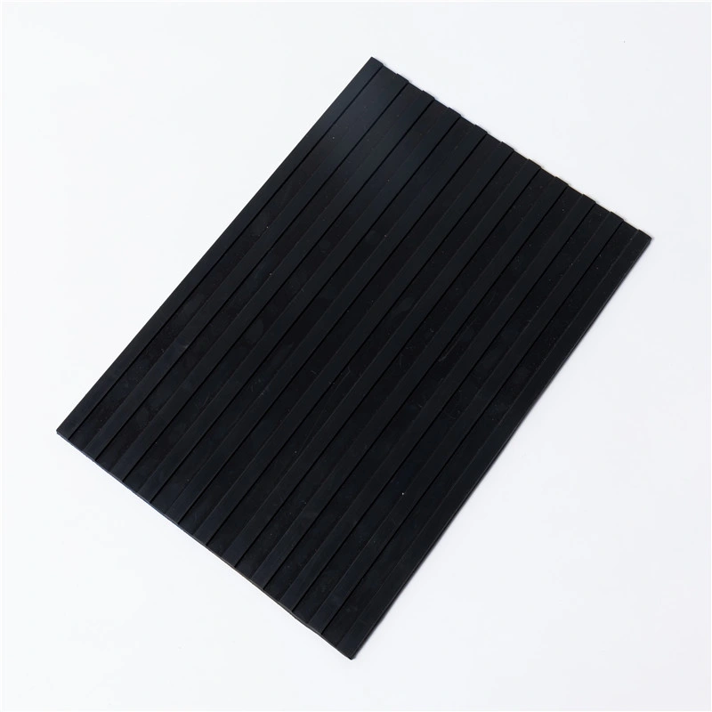 Anti-Slip Corrugated Rubber Material Sheeting Wide Fine Ribbed Mats Rubber Sheet Flooring Mat