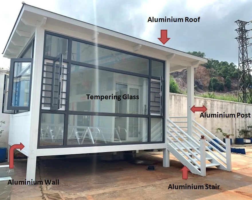 Aluminum Container House Movable House for Yard and Garden Aluminum Sunroom (Sunshine Room)