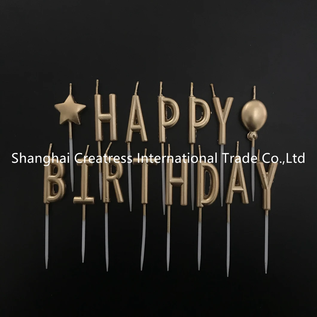 Large Individual Happy Birthday Alphabet Letters Shaped Candles Wholesale