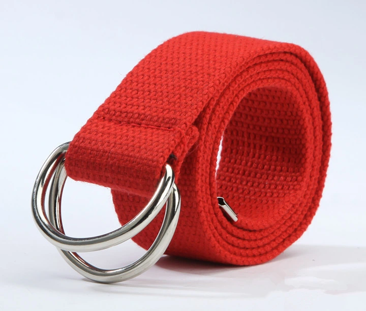 Mens & Womens Canvas Belt with Black D-Ring 1 1/2