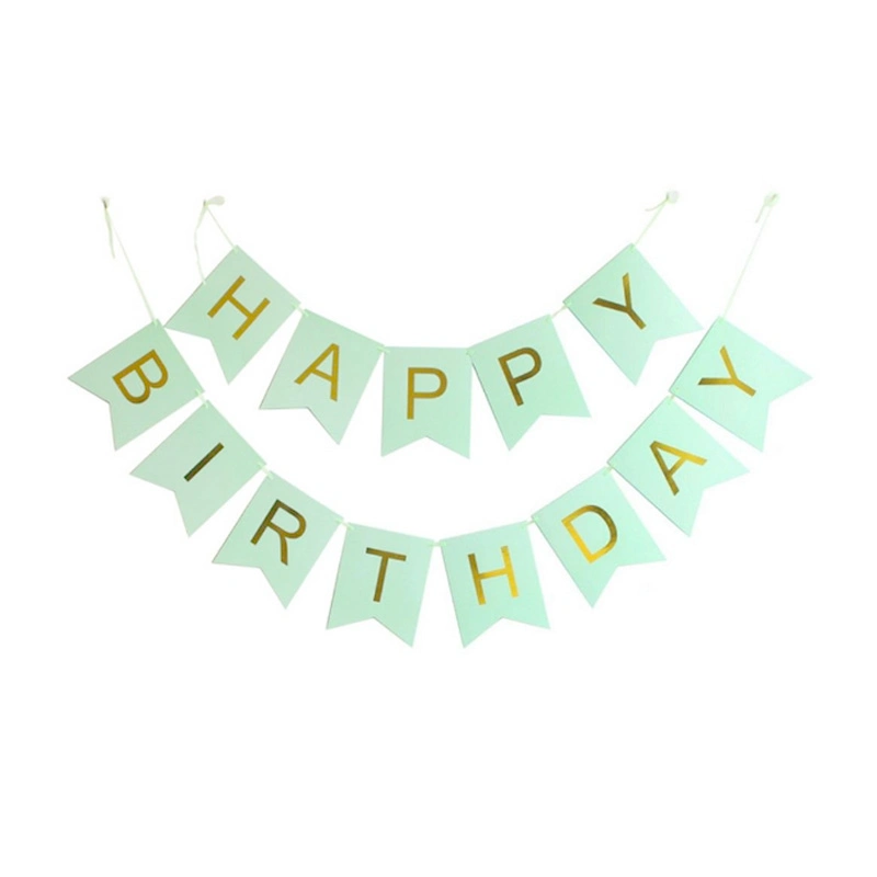 Happy Birthday Banner Black and Gold Birthday Bunting Stylish Decorations