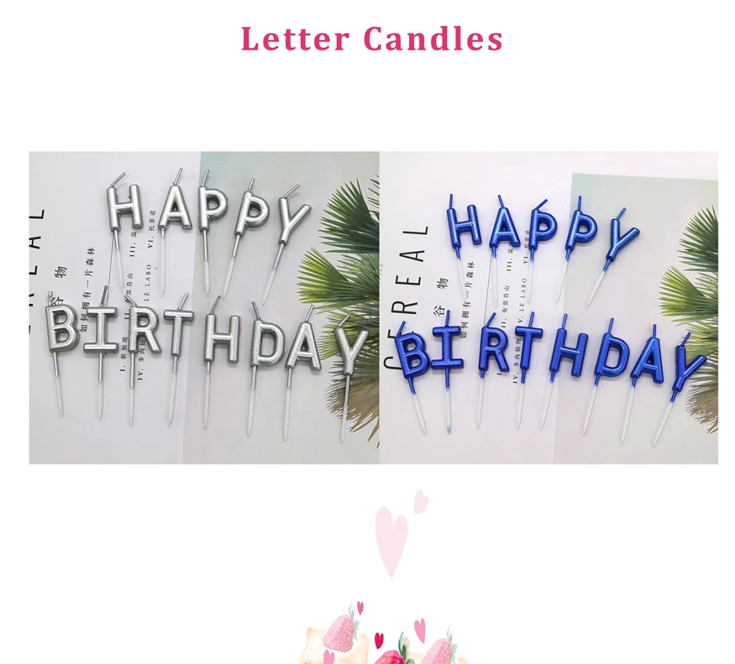 Happy Birthday Cake Candles Colorful Birthday Letter Candles for Baby Birthday Party