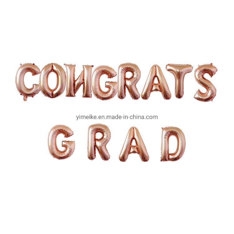 Decorate The Congrats Grad Aluminum Foil Balloon Set for Graduation Party