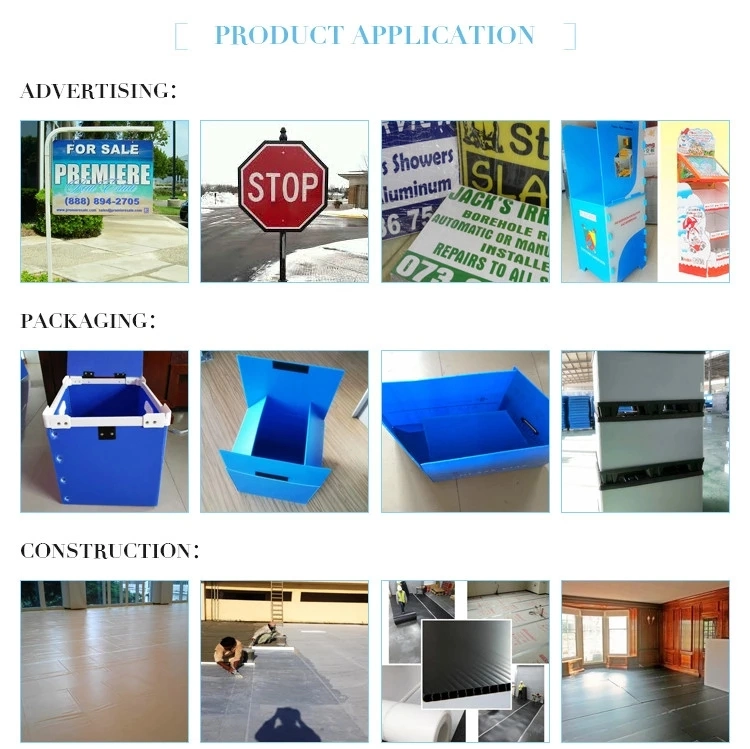 PP Board Sign Corrugated Plastic Protective Sheet Coroplast Fluted Sign