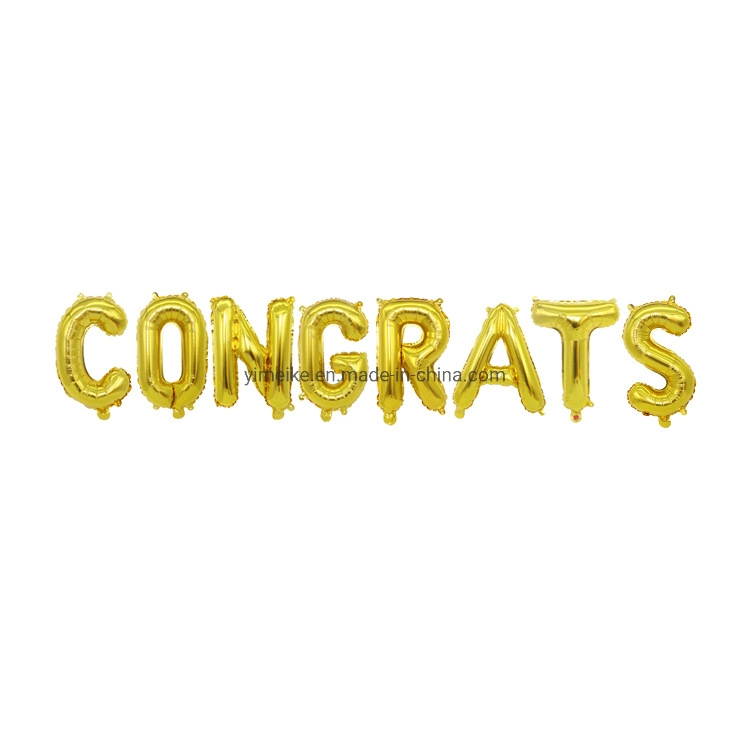 Decorate The Congrats Grad Aluminum Foil Balloon Set for Graduation Party