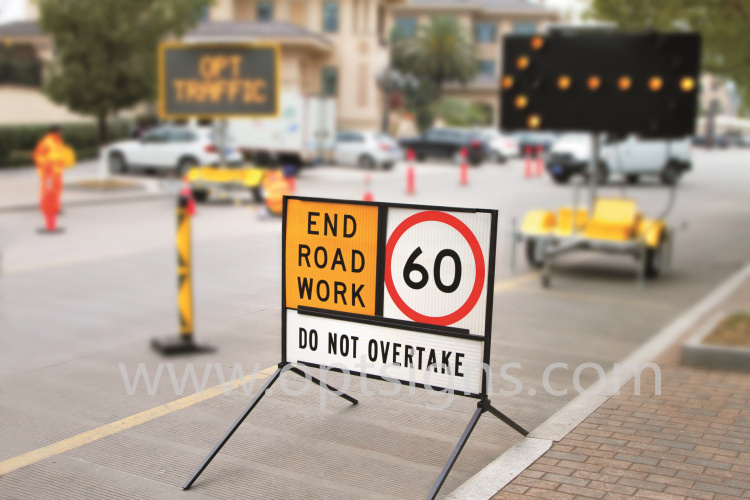 Australian Standard Multi Message Frame Reflective Corflute Safety Road Traffic Signs