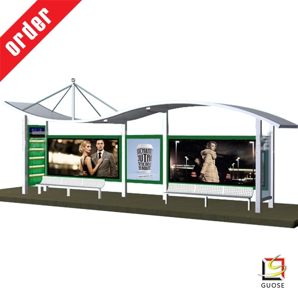 Well Designed Solar Panel Bus Shelter with Advertising Board