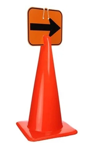 ABS Handicap Access Parking Symbol Snap-on Traffic Cone Warning Sign Plastic Caution Sign Board