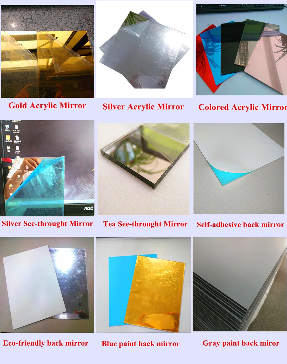 48''x72'' Acrylic Perspex Mirror Sheets for Decoration