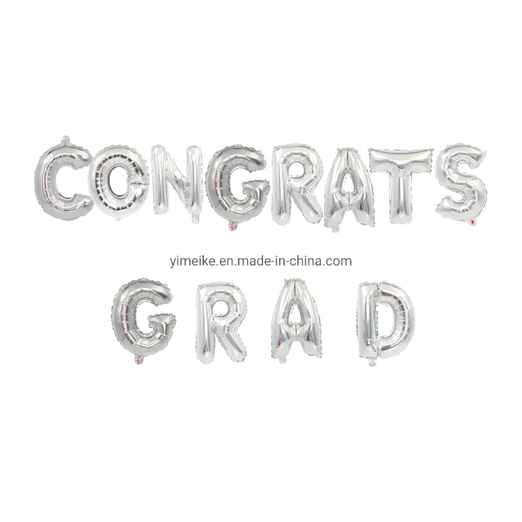 Decorate The Congrats Grad Aluminum Foil Balloon Set for Graduation Party