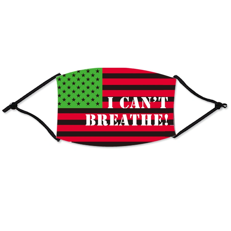 Print Mask Reusable Breathable Safe Protection Mask Fashion Unisex Face Cover I Can't Breathe Black Lives Matter Printing