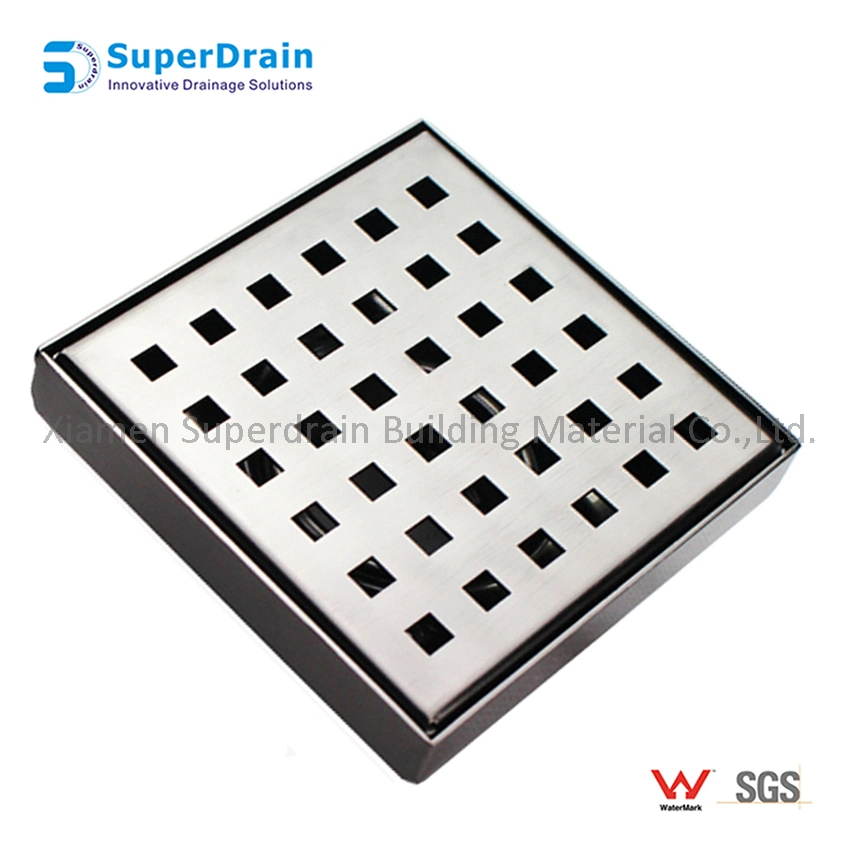 Black Cupc Square Drain Bathroom Drain Floor Stainless Steel 304/316 Floor Drain