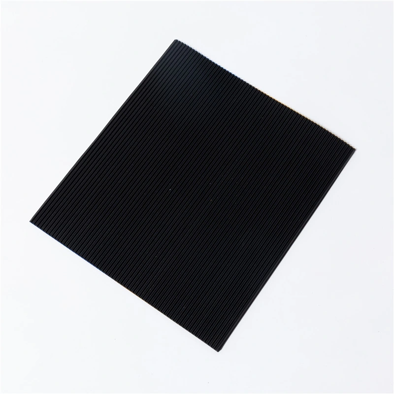 Factory Direct Sale Anti -Slip Corrugated Fine Ribbed Rubber Material Sheeting Mats