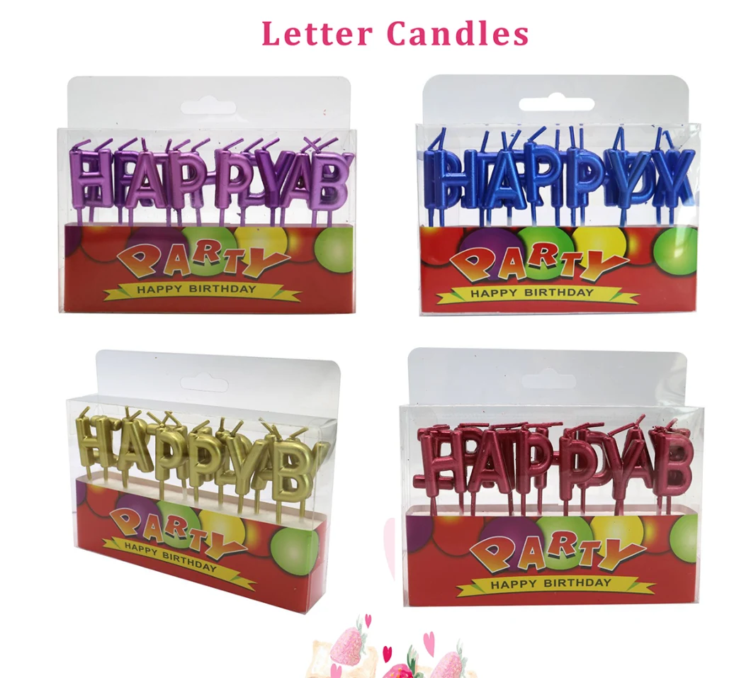 Happy Birthday Cake Candles Colorful Birthday Letter Candles for Baby Birthday Party