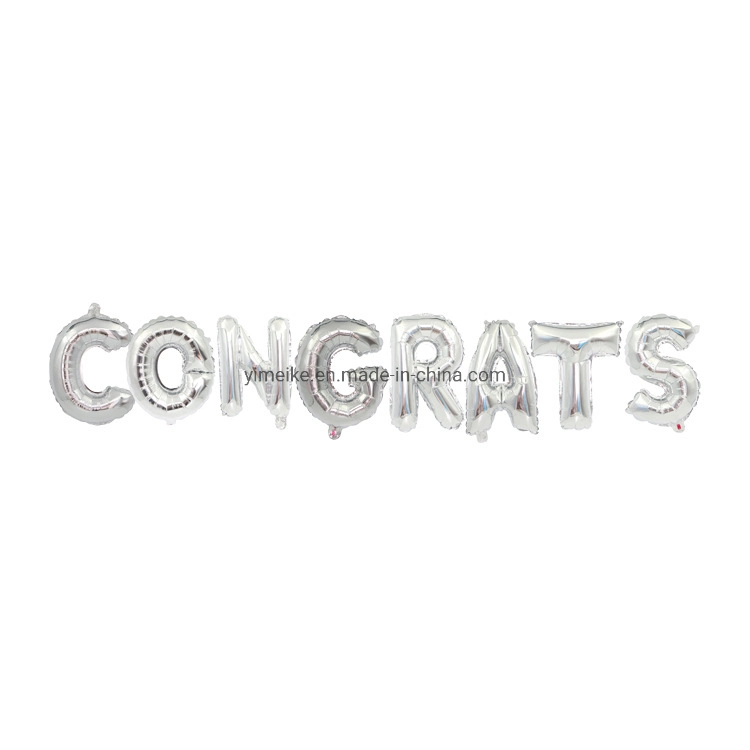 Decorate The Congrats Grad Aluminum Foil Balloon Set for Graduation Party