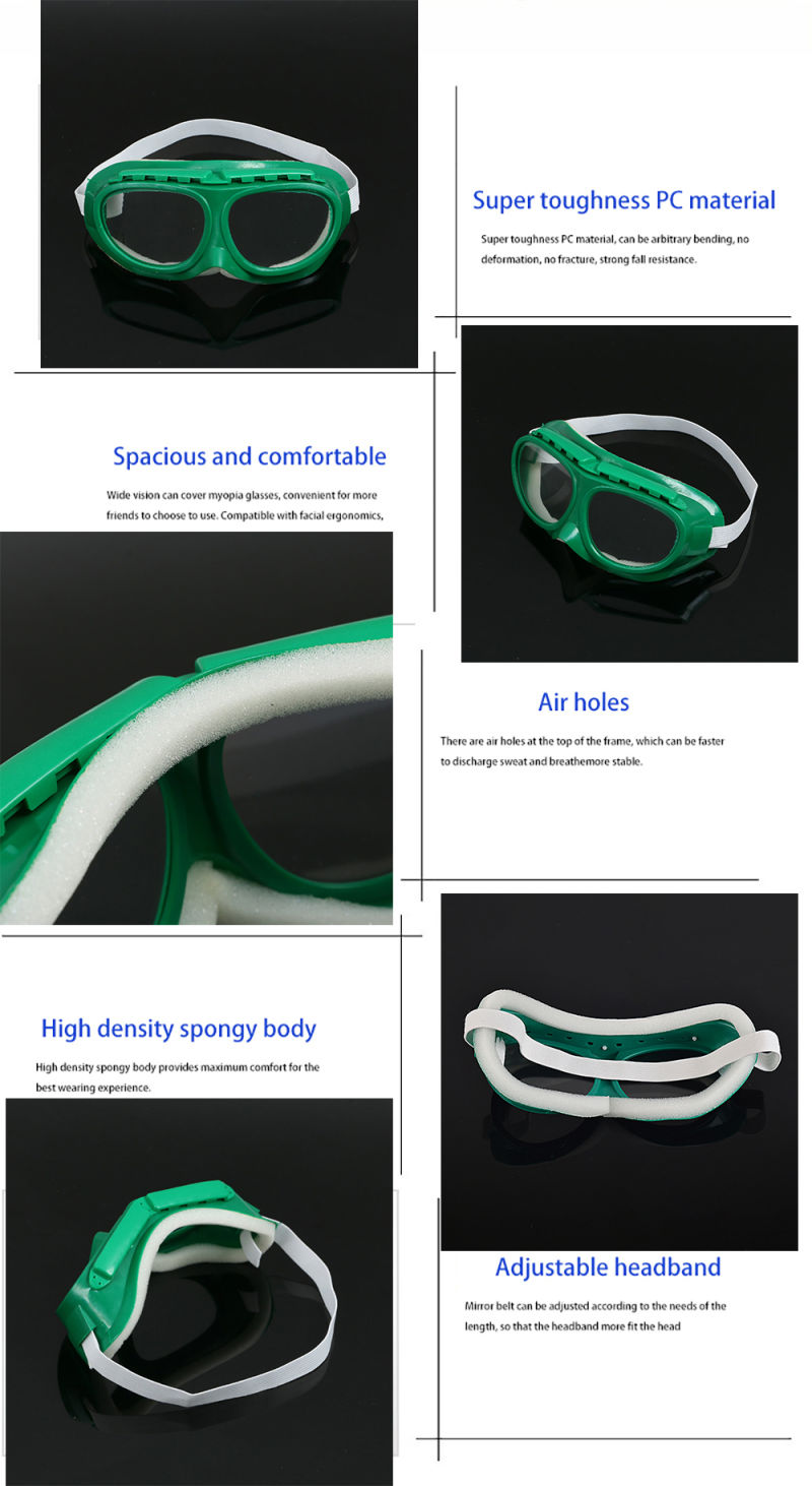 Wholebody PC Material Safety Glasses with Ventilation Flank
