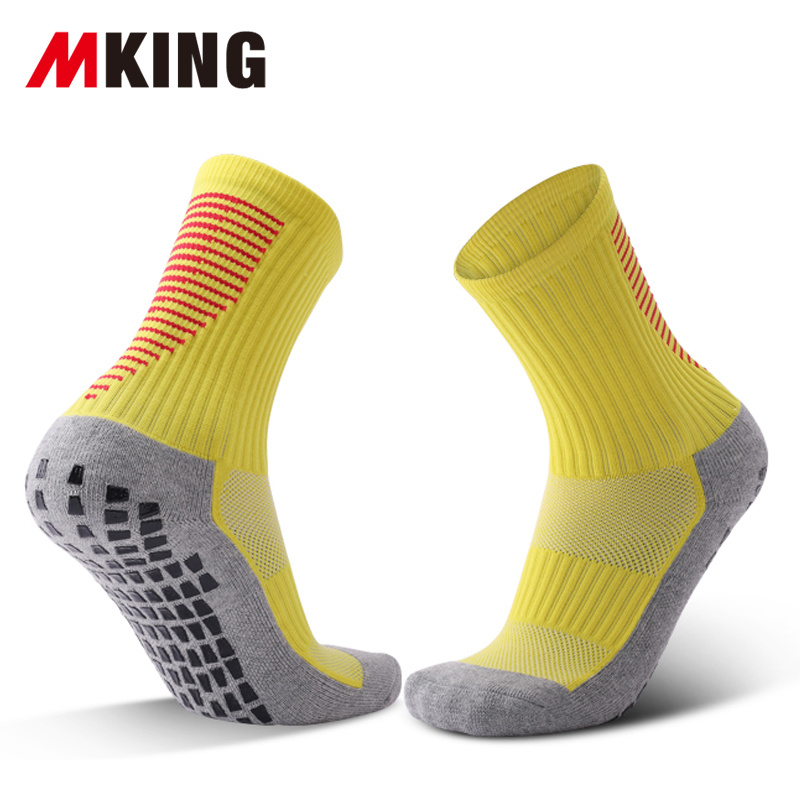 Mens Sport Socks, Anti-Slip Cotton Athletic Socks Breathable Crew Socks Running Training Hiking Walking Socks