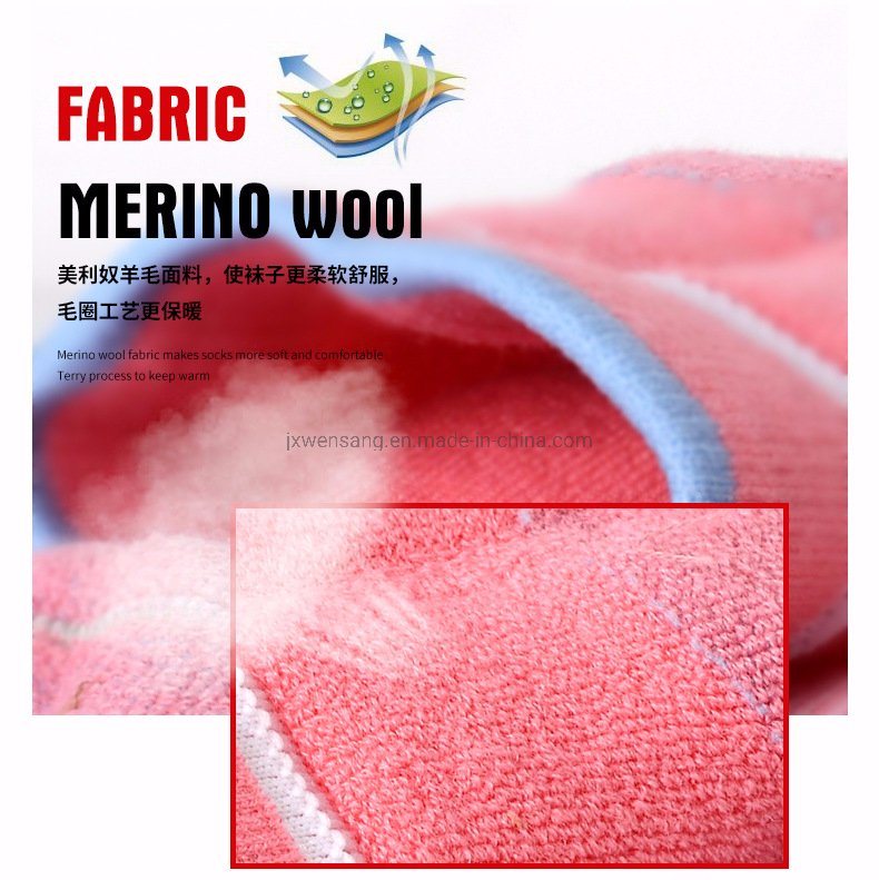 Outdoor Sports Sock Australian Merino Wool Thermal Hiking Crew Socks for Children & Kids