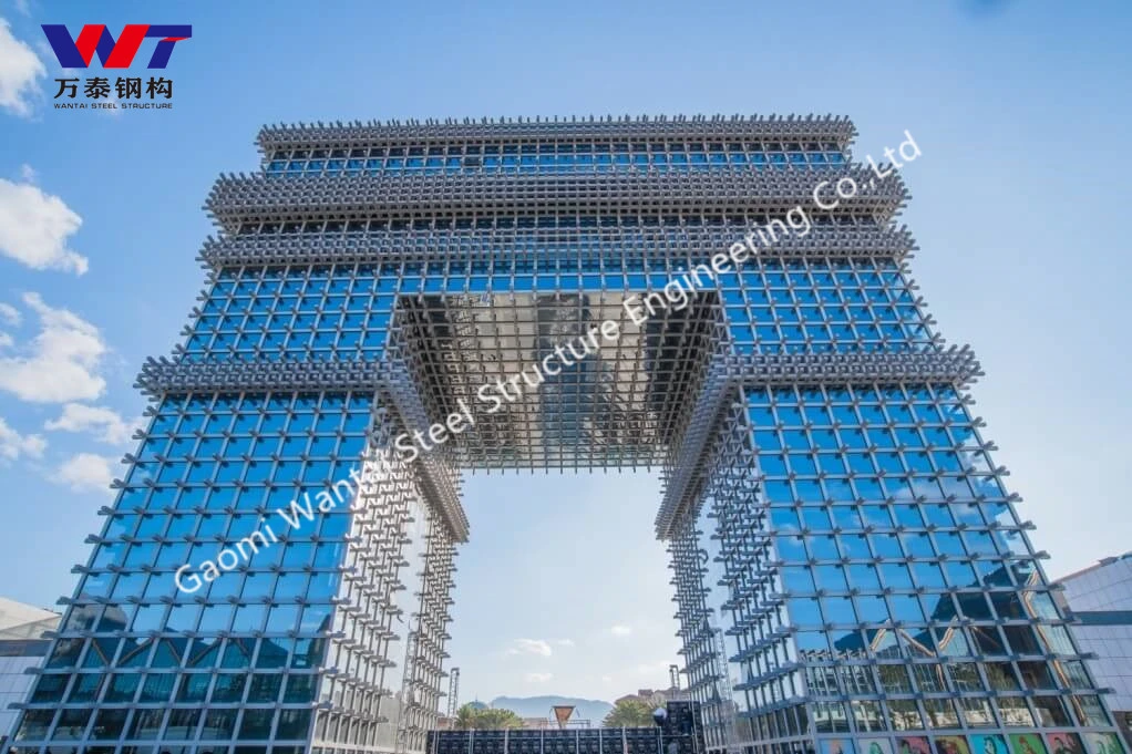 Steel Structure Building Modern Facade Architecture Office Building Construction