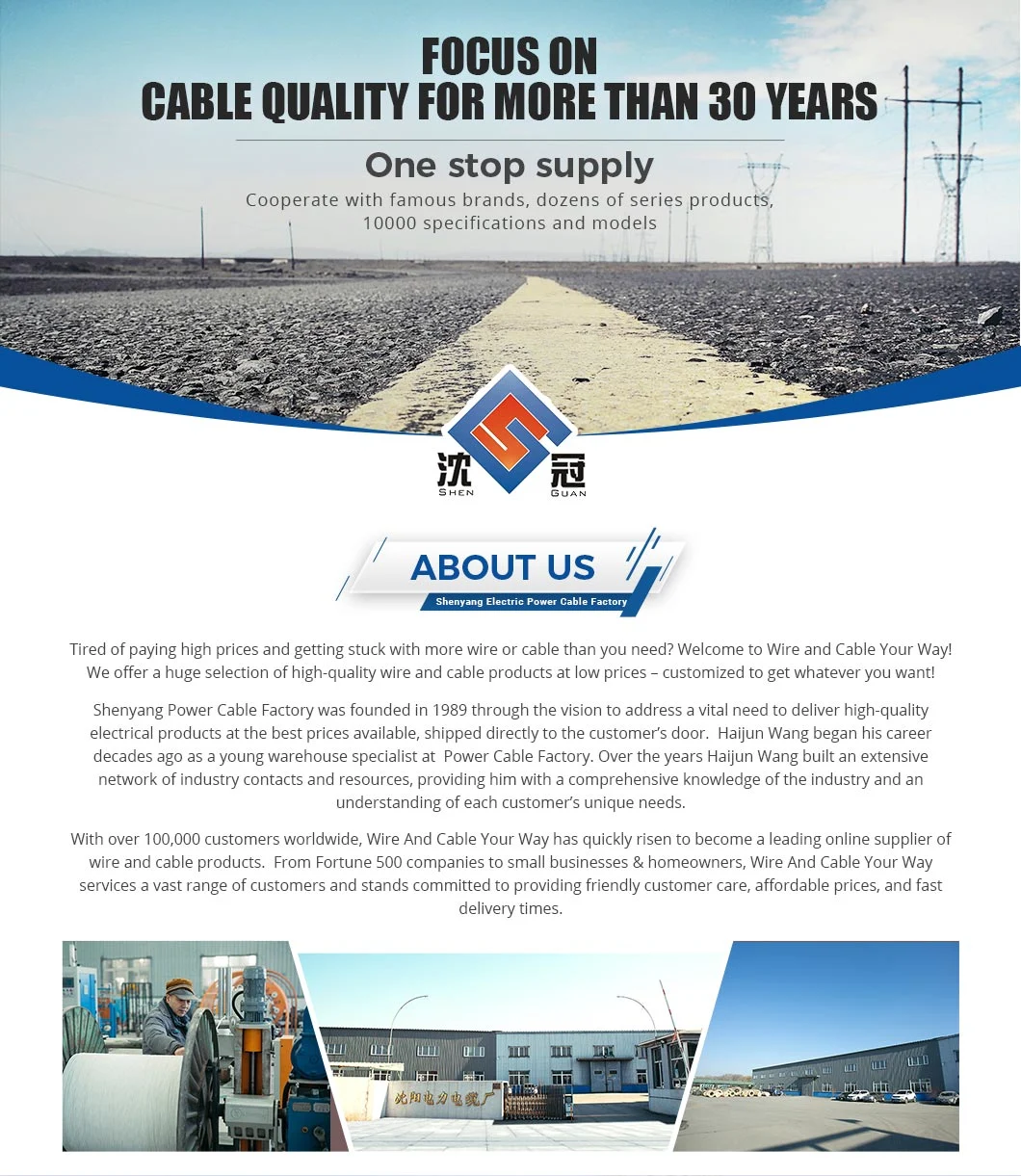 Shenguan Wire Cable Armoured Power Cables Low Voltage (600/1000V) Electric Armoured Cable 3c * 2.5mm2