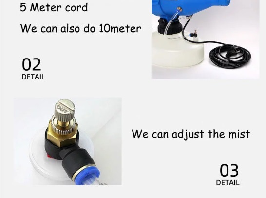 Portable Small Ulv Fogger for Home, Office, Hospital, Road, Garden, Lawn Disinfection