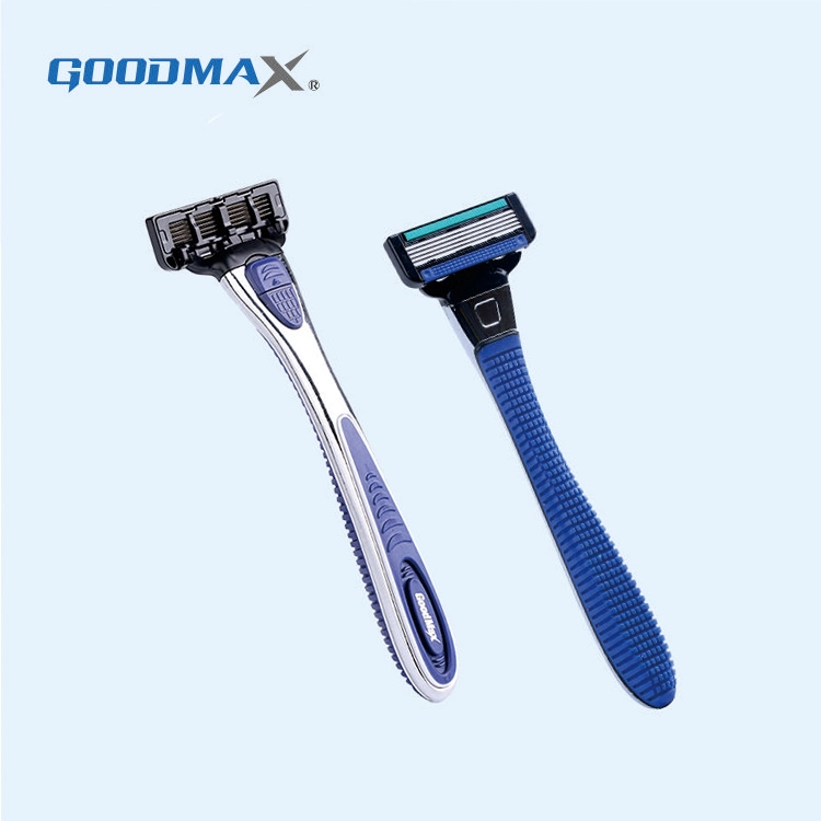 Metal Handle Zinc Alloy Handle 5 Blade Men Shaving Barber Face Disposable Razor Model 7005, Goodmax