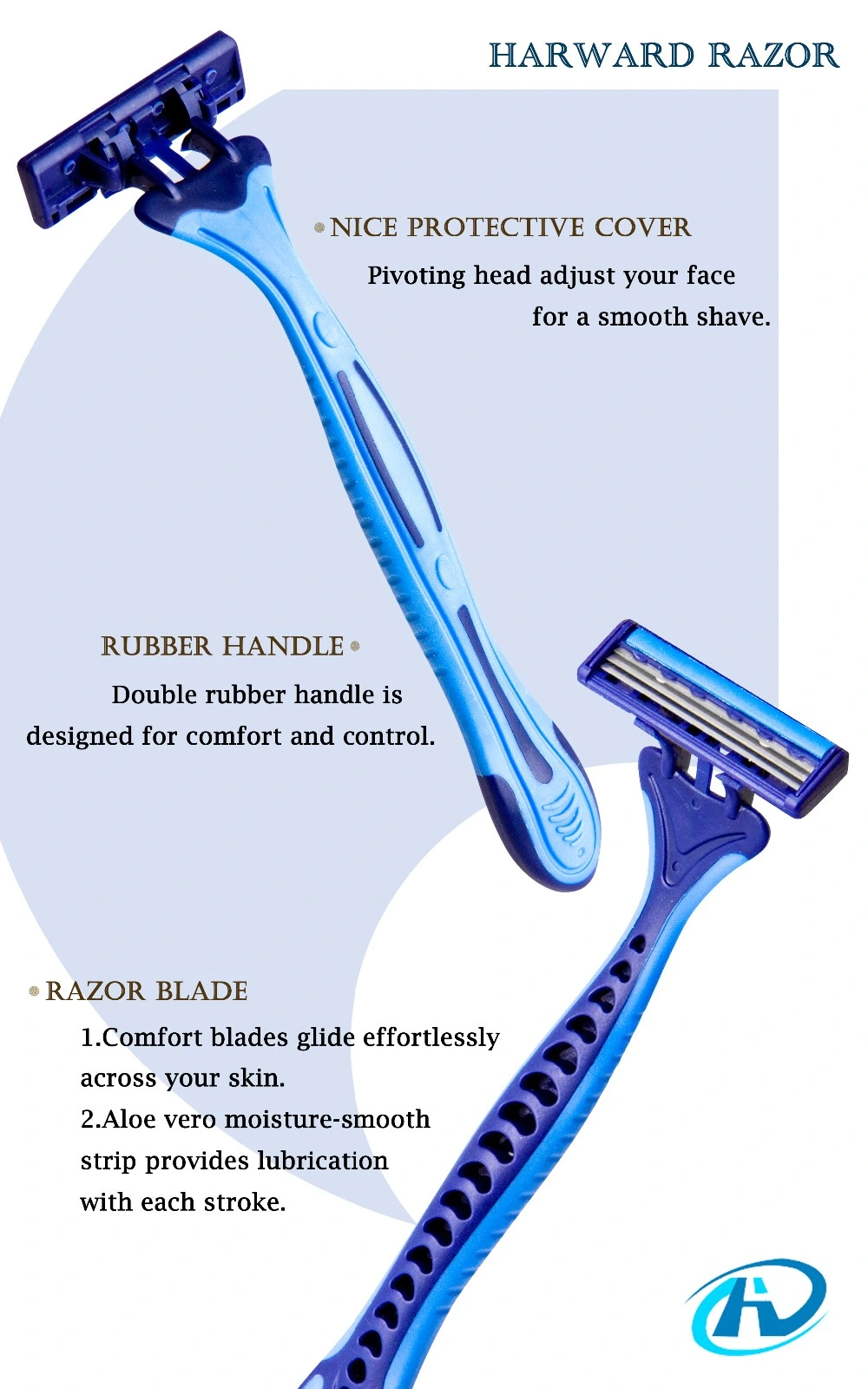 D316L Private Label Triple Blade Disposable Razor Shaving Razor