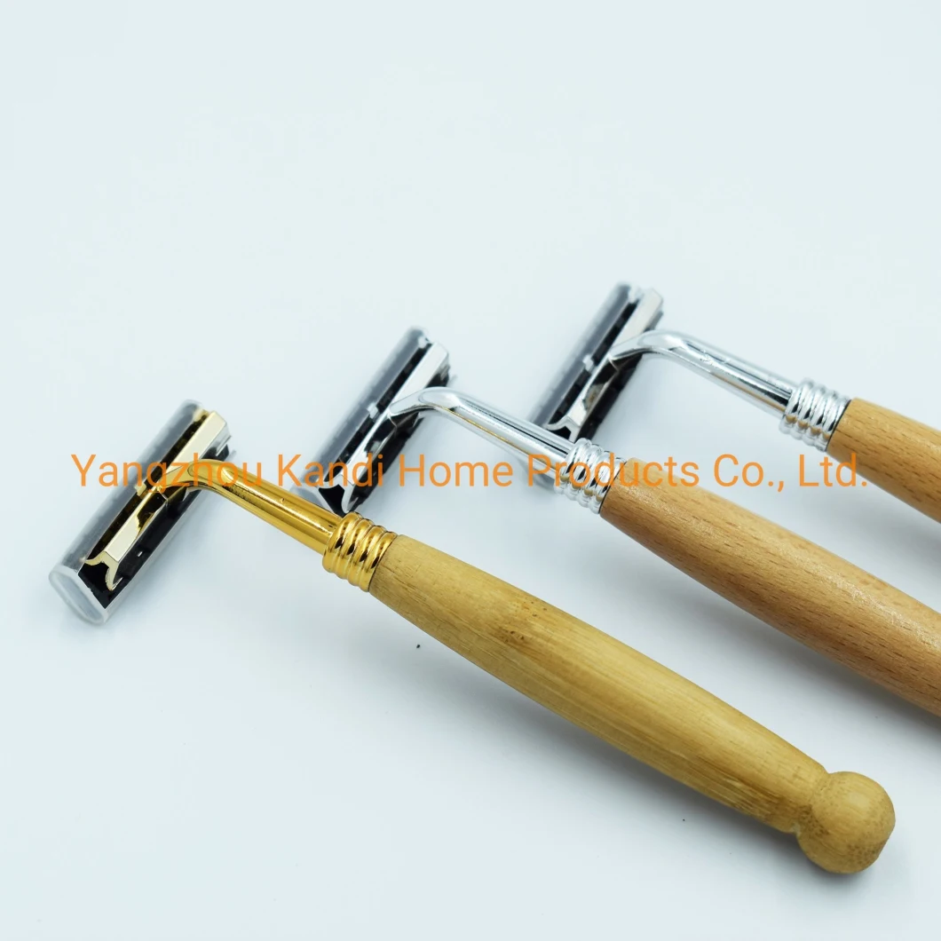 Bamboo/Wooden Razor Proviate Label Natural Bamboo Handle Safety Razor Popular in Europe