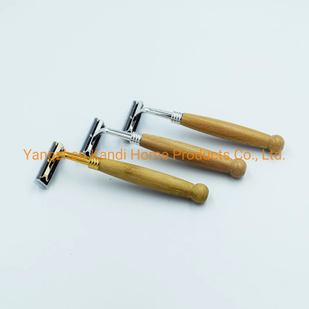 Bamboo/Wooden Razor Proviate Label Natural Bamboo Handle Safety Razor Popular in Europe