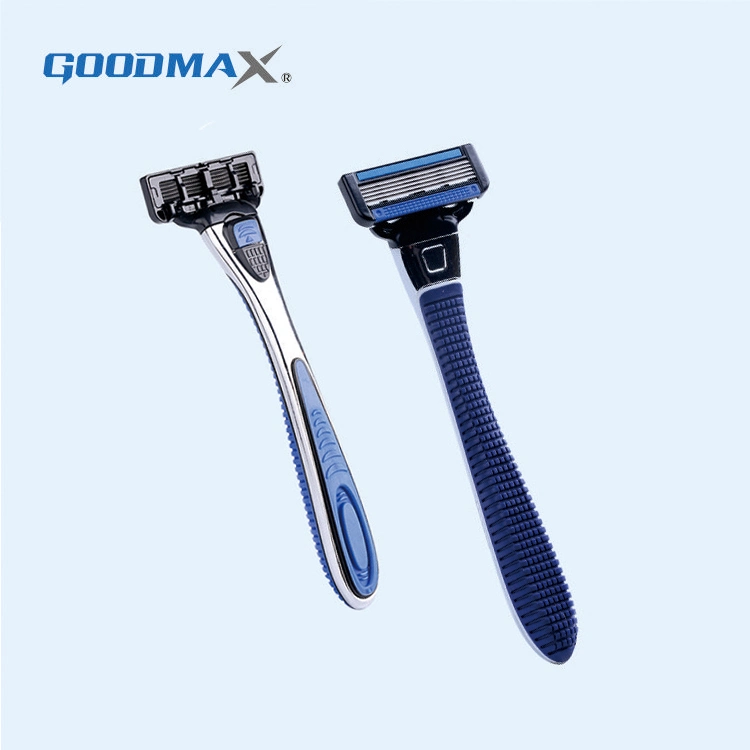 Metal Handle Zinc Alloy Handle 5 Blade Men Shaving Barber Face Disposable Razor Model 7005, Goodmax