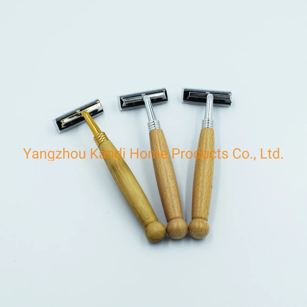 Bamboo/Wooden Razor Proviate Label Natural Bamboo Handle Safety Razor Popular in Europe