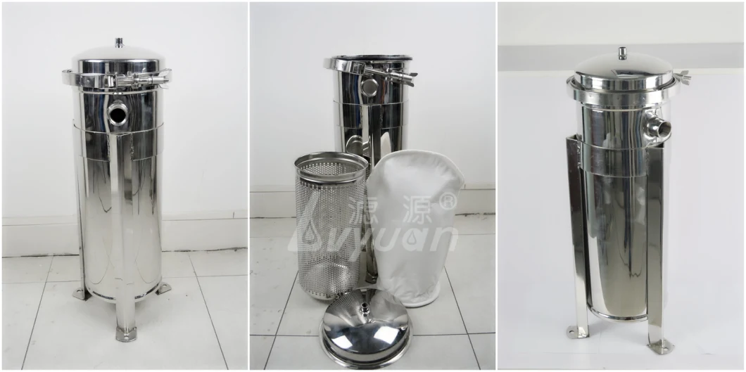 High Flow Industrial SS304 Material Water Filter Stainless Steel Bag Filter Housing for Liquid Filtration