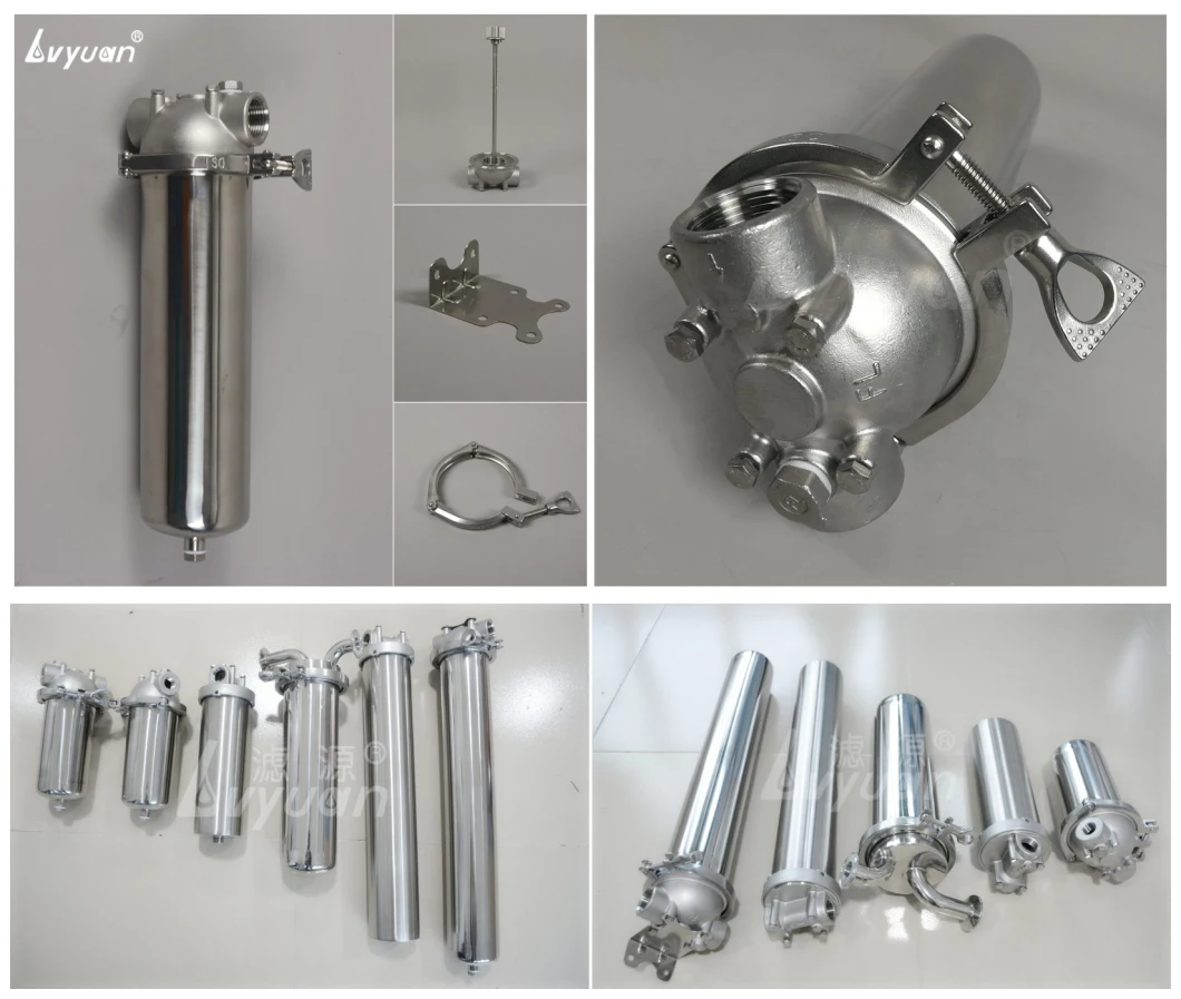 20 Inch Stainless Steel Single Cartridge Filter Housing with 20 Inch Cartridge Filter for Water Filtration