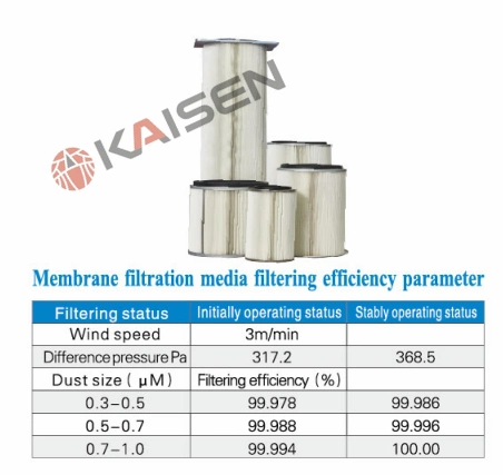 Membrane Polyester Fiber (PTFE) Air Filter Cartridge for Fume Extraxtor