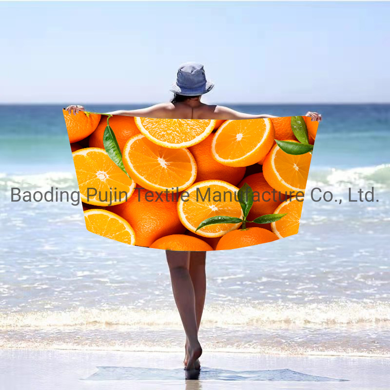 Printed Recycled Beach Towels Microfiber Sand Free Waffle Beach Towels