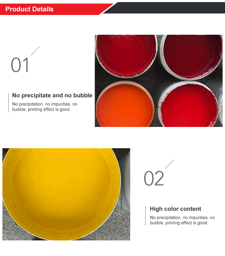 Water-Based Printing Ink for Disposable Paper Tissues or Paper Napkins