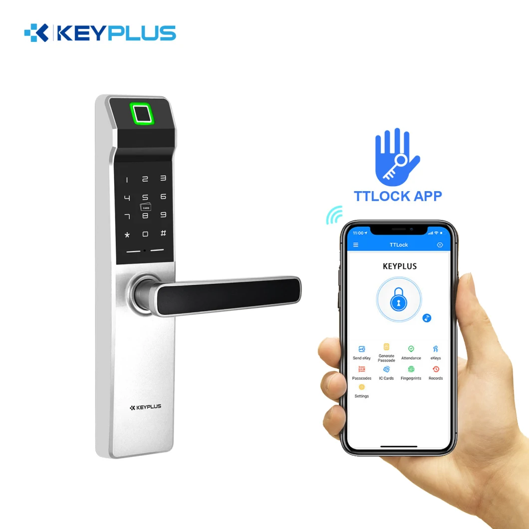 Smart Lock Front Door Keyless Entry Electronic Door Lock Password Card APP Deadbolt Lock