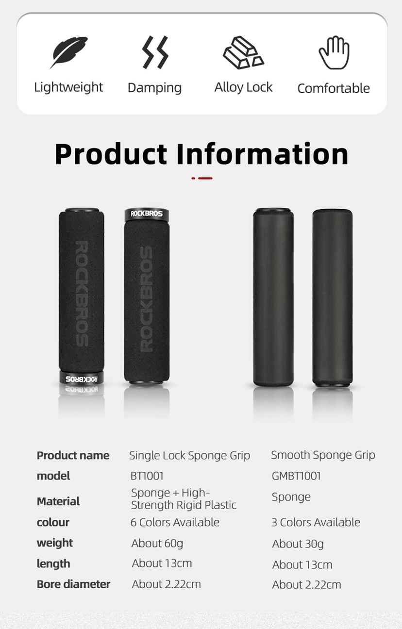 Bicycle Handlebars Bicycle Grips Cycling Accessories Mountain Bikes Lock Silicone Foam Handlebars