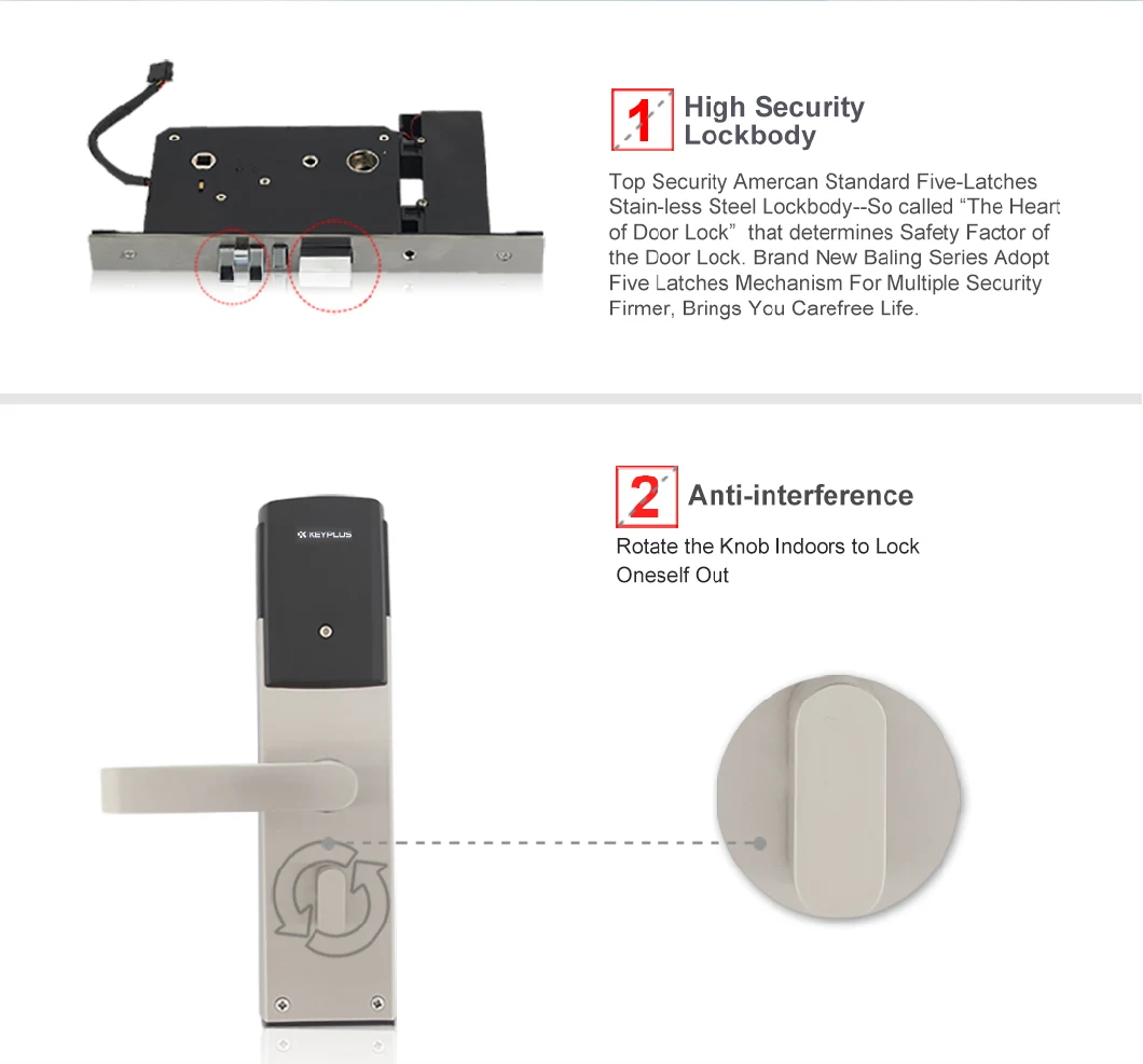 RFID Card Electronic Hotel Padlocks with 2 Years Warranty