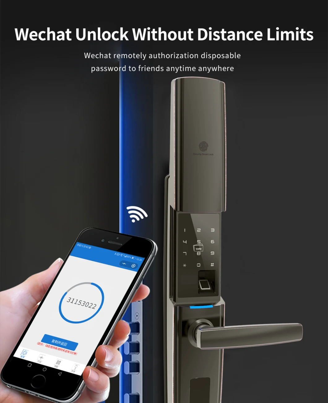 New Product High-Tech Smart Door Handle Lock with Password Lock