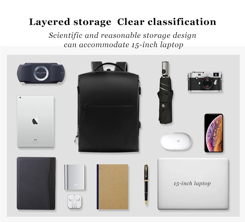 FL-V4 Classical Fingerprint Anti-Theft School Backpacks Fingerprint Lock Zipper Backpack with Fingerprint Lock