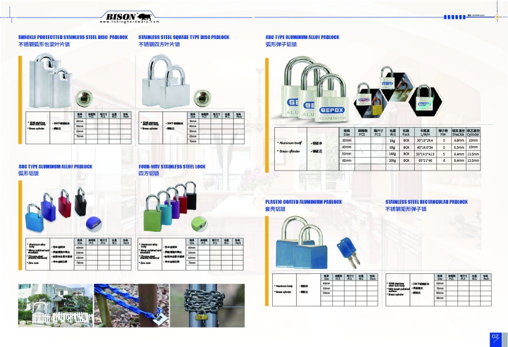 Security Iron Door Padlock Tsa Safe Steel Cylinder Door Lock (ZB114)