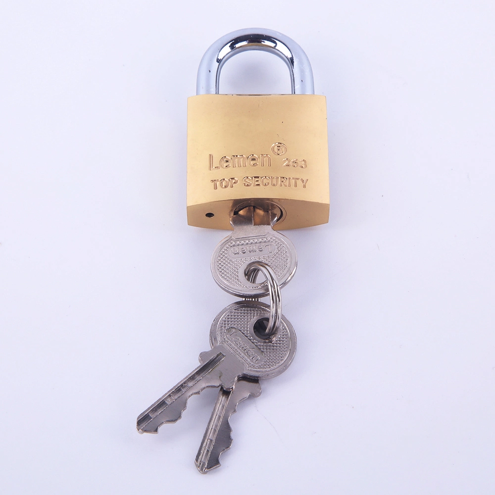 38mm Brass Padlock Tri-Circle Produced Lemen Brand Door Padlock