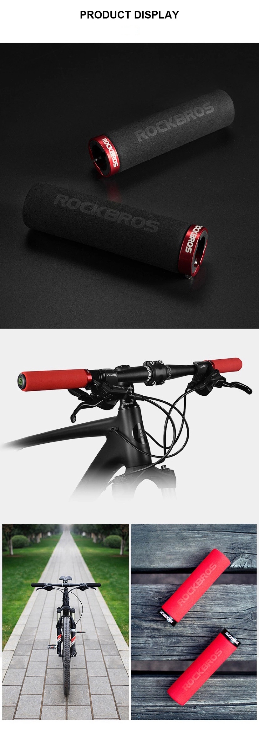 Bicycle Handlebar Cover, Riding Accessories, Mountain Bike Lock Silicone Sponge Handlebar Dead Fly Bicycle Handle