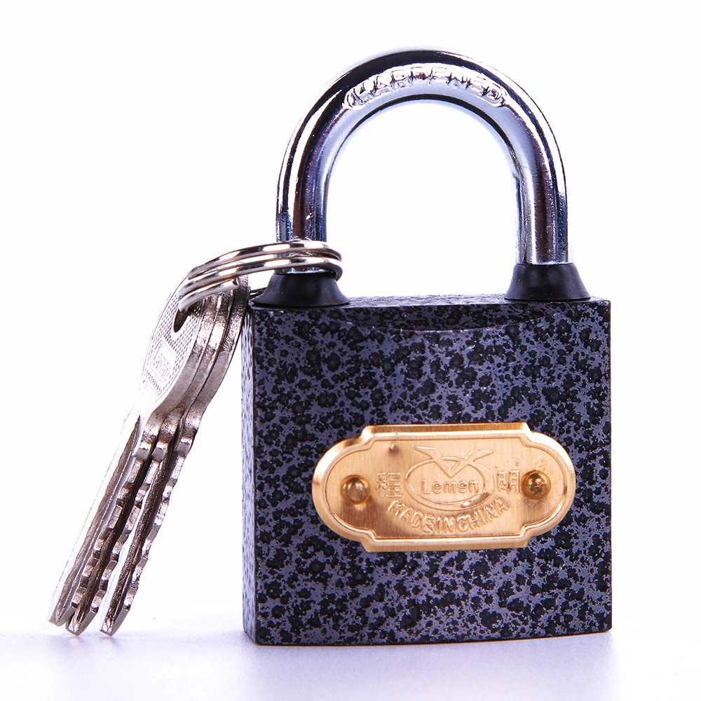 Tri- Circle Produced Plastic Sprayed Padlock Household Anti-Theft Waterproof Lock Dormitory Lock Door Warehouse with Long Beam Lock H364W-38mm