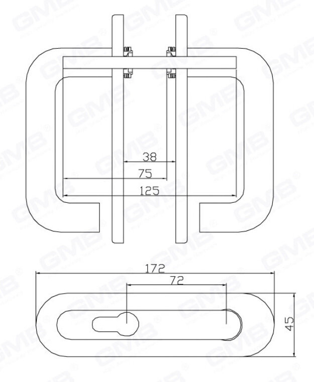 High Security Mortise Door Lock/ Anti-Fire Door Handle/Lock Body (1919 round)