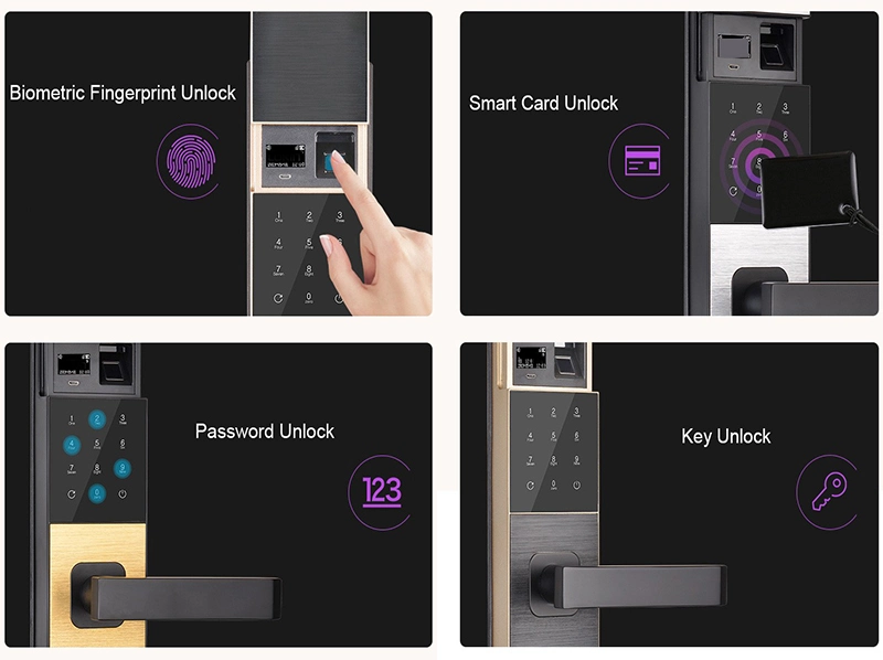 Digital Electronic Safe Magnetic Fingerprint Combination Handle Smart Door Lock