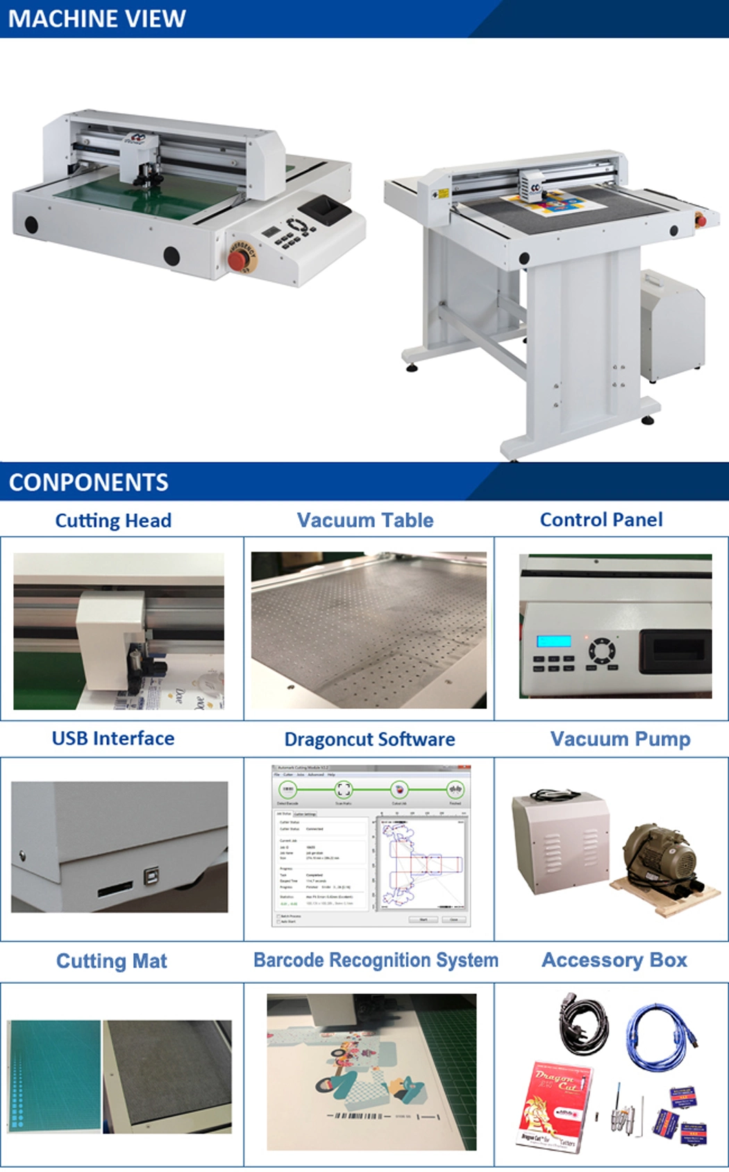 Flatbed Cutting Plotter Flatbed Cutter Plotter with Barcode Registration