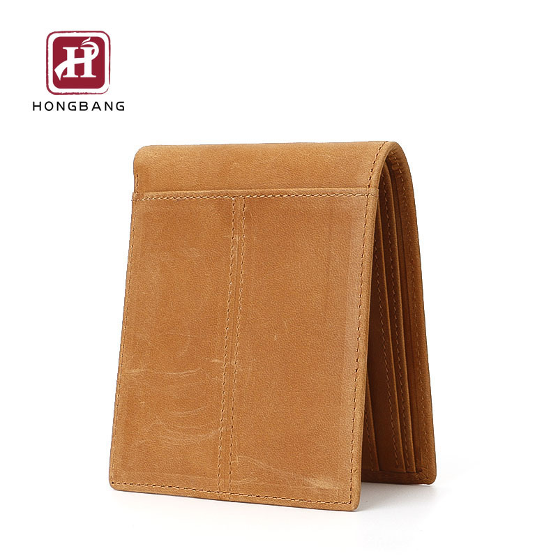 Men's Wallet Leather Crazy Horse Leather Wallet Men