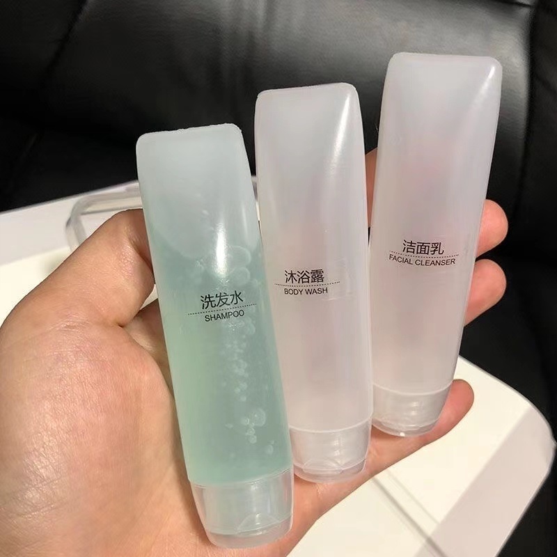 White Empty Facial Cleanser Cosmetic Lotion Bottle Plastic Soft Tube with Flip Top Cap